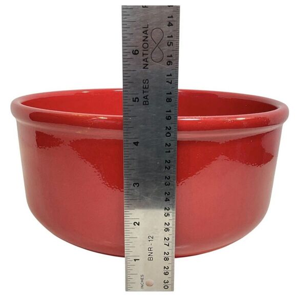 Waechtersbach Germany Large Red Cherry Serving Salad Mixing Bowl 9" Vintage - Picture 8 of 9
